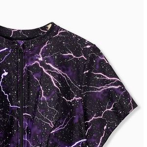 BLACK LIGHTNING STREAKS RASH GUARD SWIMSUIT torrid